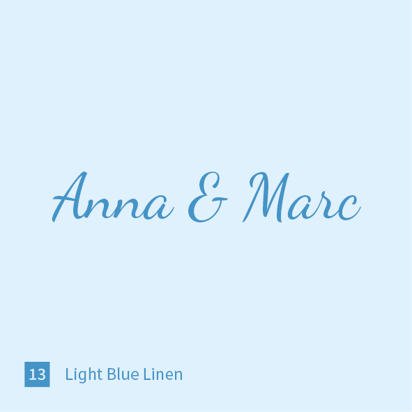Font and color values for special cover sample set